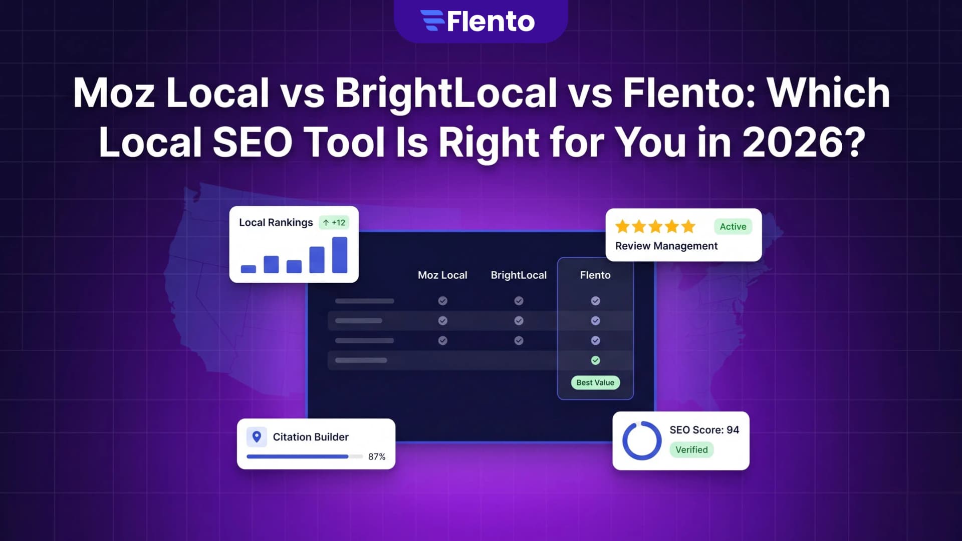 Moz Local vs BrightLocal vs Flento: Which Local SEO Tool Is Right for You in 2026?