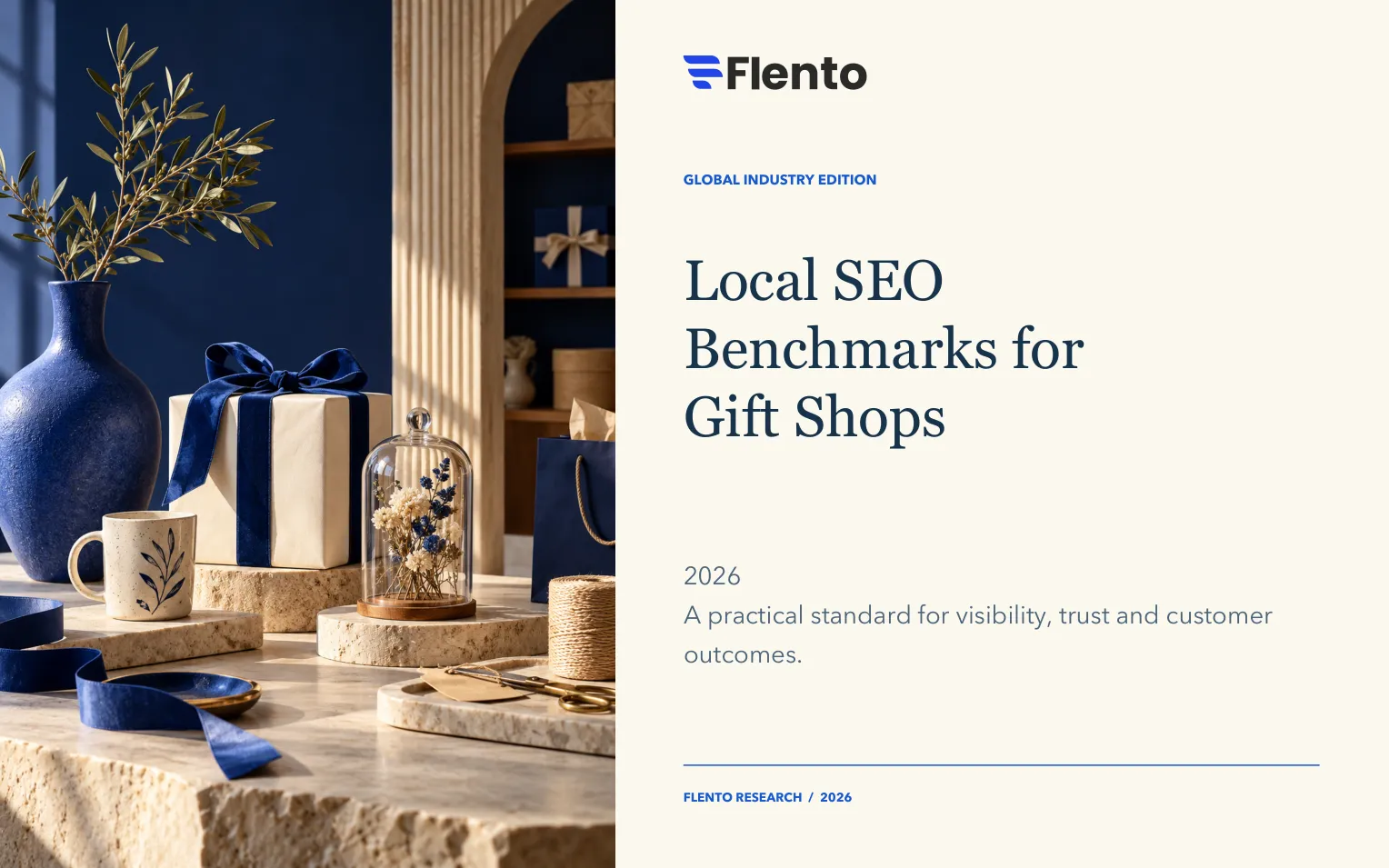 Cover of the Local SEO Benchmarks for Gift Shops report