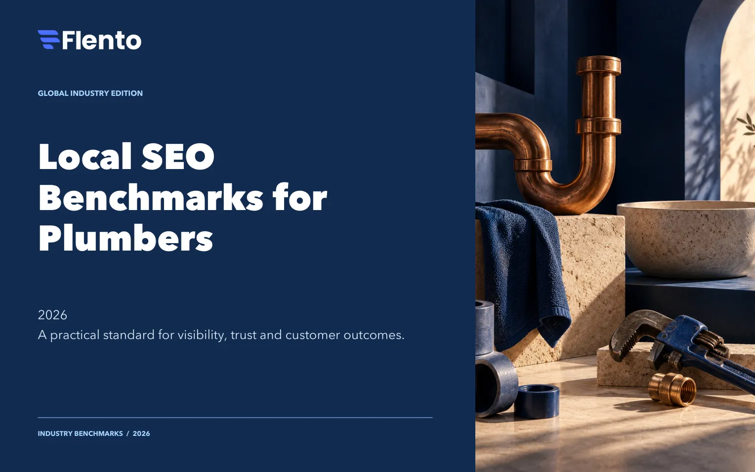 Cover of the Local SEO Benchmarks for Plumbers report