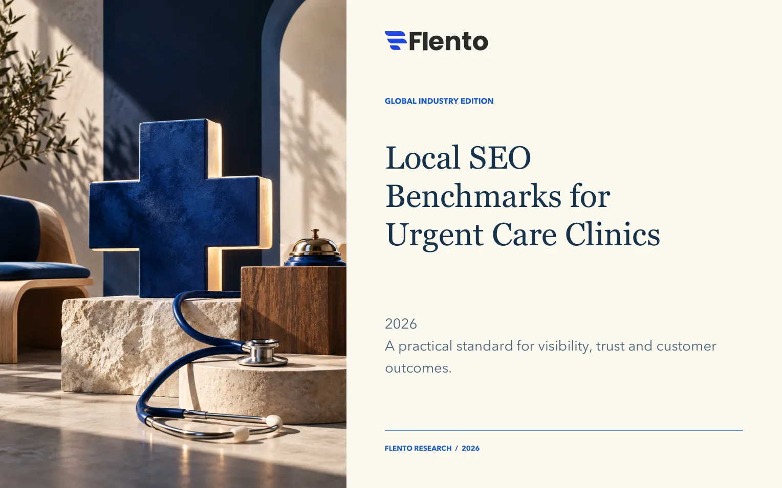 Cover of the Local SEO Benchmarks for Urgent Care Clinics report