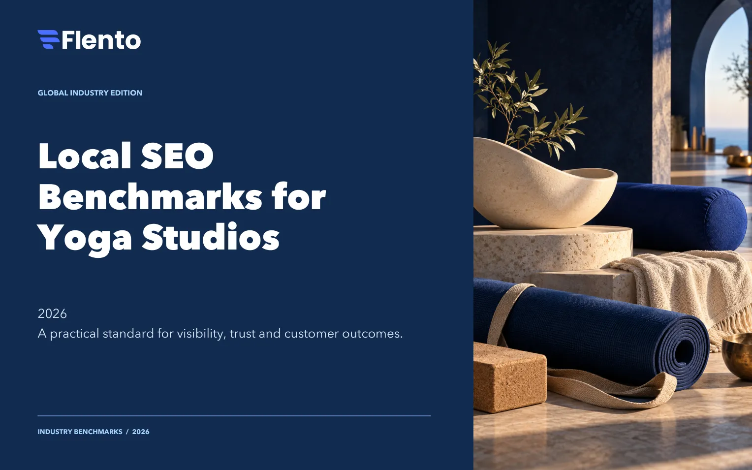 Cover of the Local SEO Benchmarks for Yoga Studios report