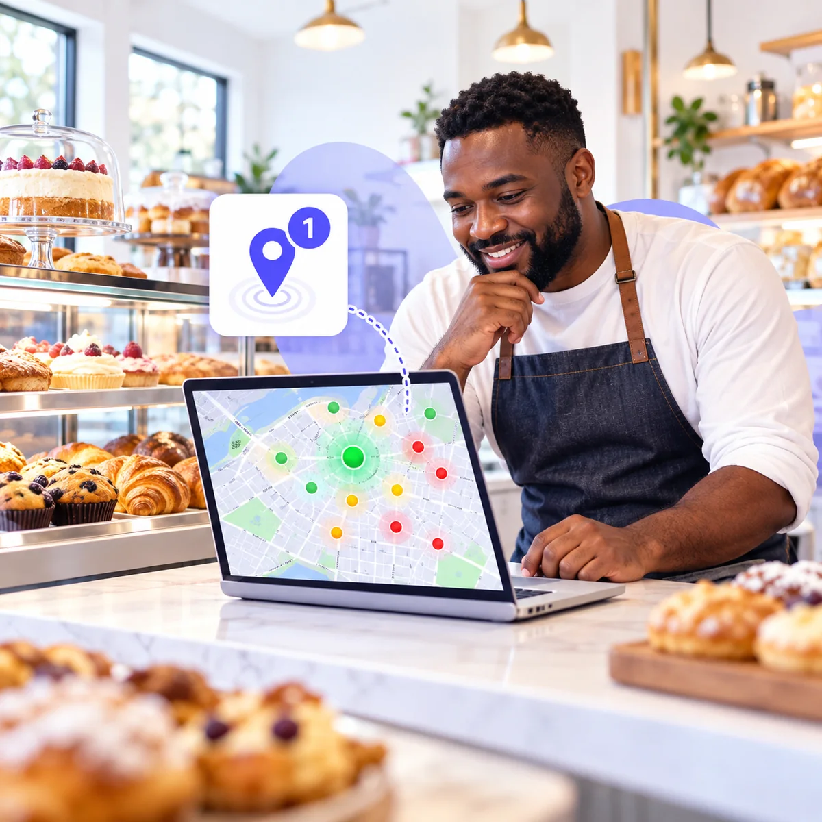 See Exactly Where You Rank for "bakery near me" on Every Block of Your City