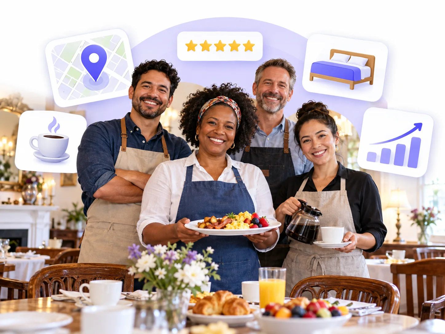 Bed and breakfast innkeepers using Flento local SEO to rank on Google Maps