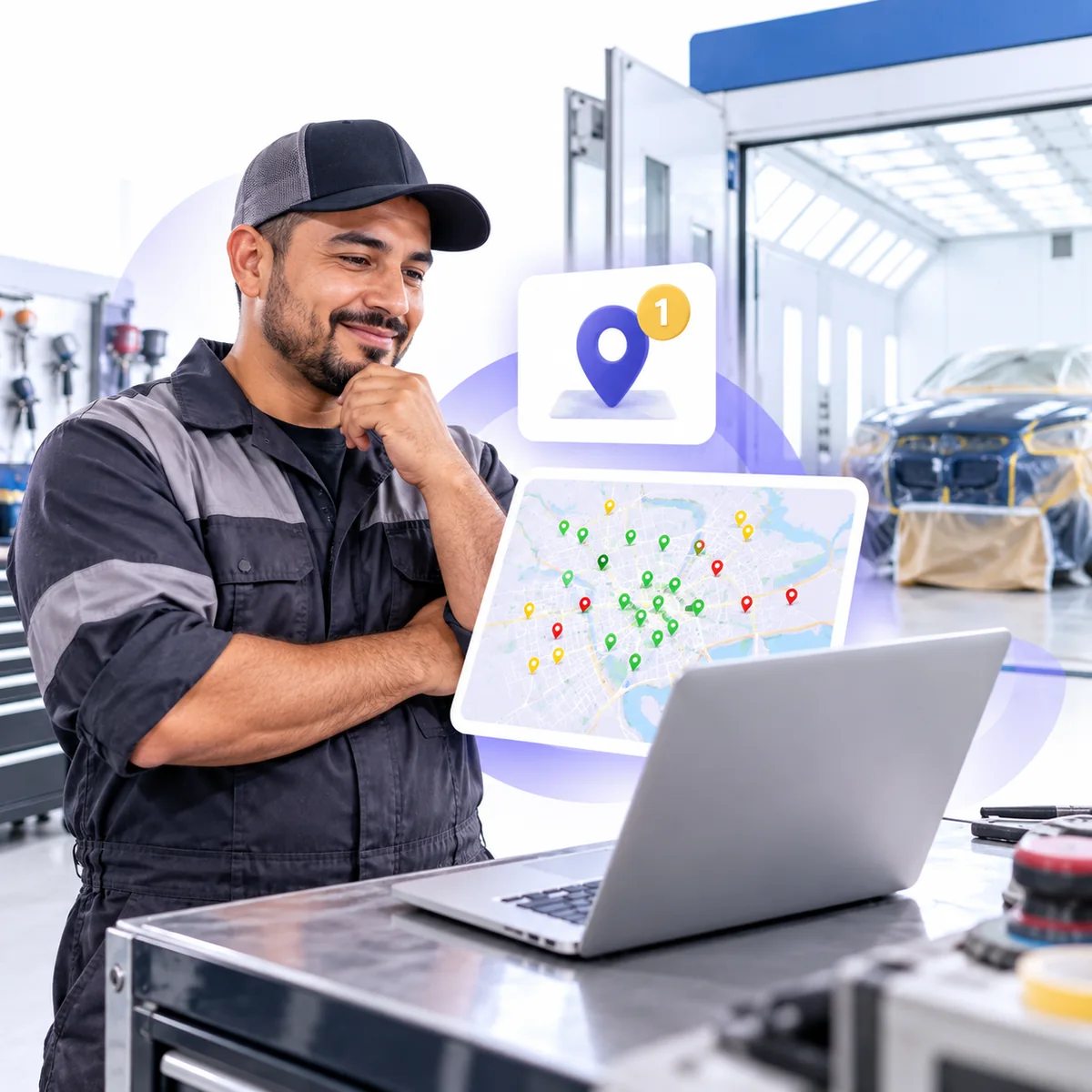 See Exactly Where You Rank for "auto body shop near me" on Every Block of Your City