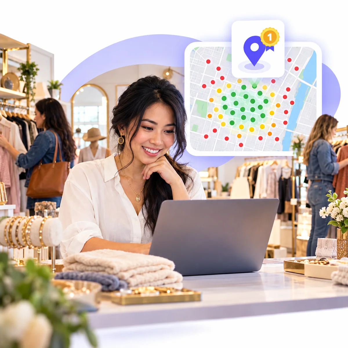 See Exactly Where You Rank for "boutique near me" on Every Block of Your City