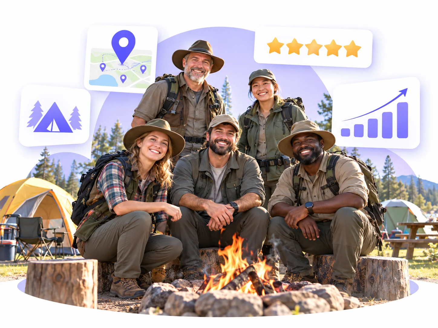 Campground owner and rangers using Flento local SEO to rank on Google Maps