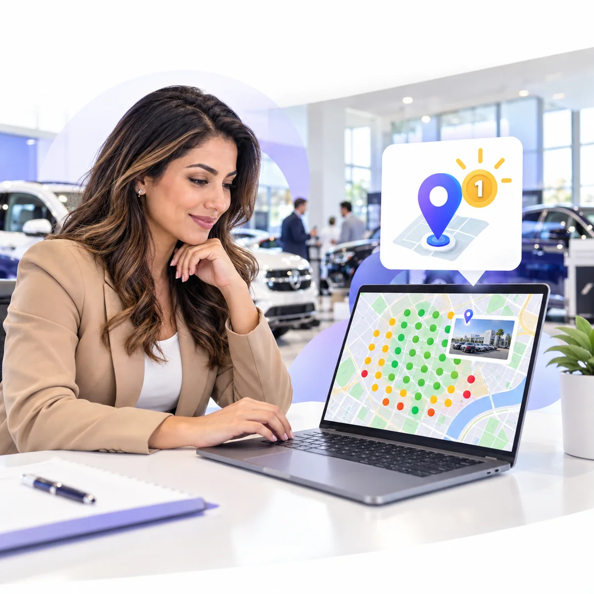 See Exactly Where You Rank for "car dealership near me" on Every Block of Your City