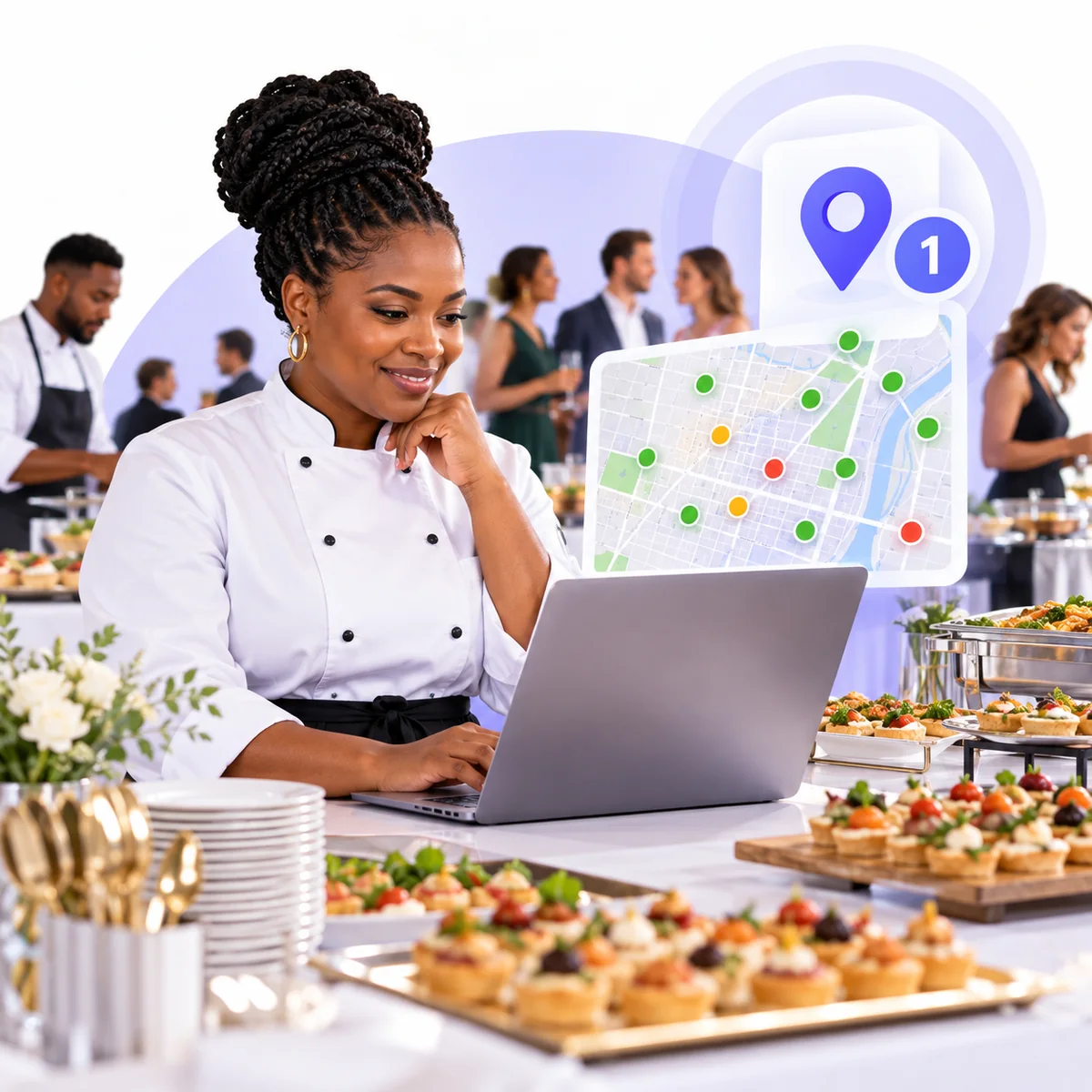 See Exactly Where You Rank for "catering near me" on Every Block of Your City