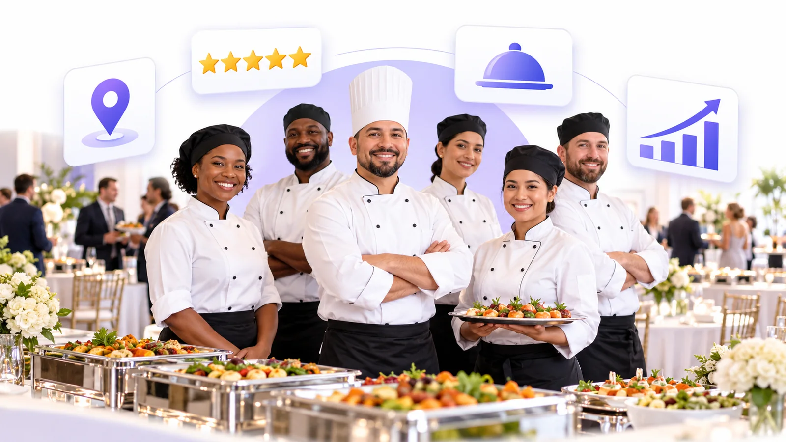 Caterers and chefs using Flento local SEO to rank on Google Maps
