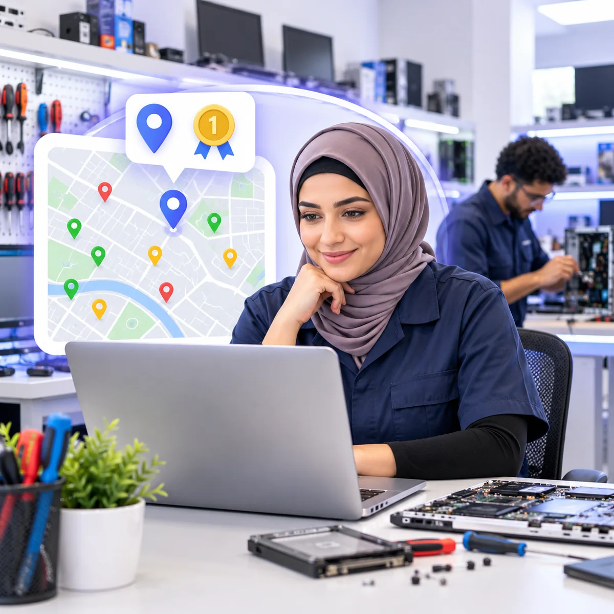 See Exactly Where You Rank for "computer repair near me" on Every Block of Your City