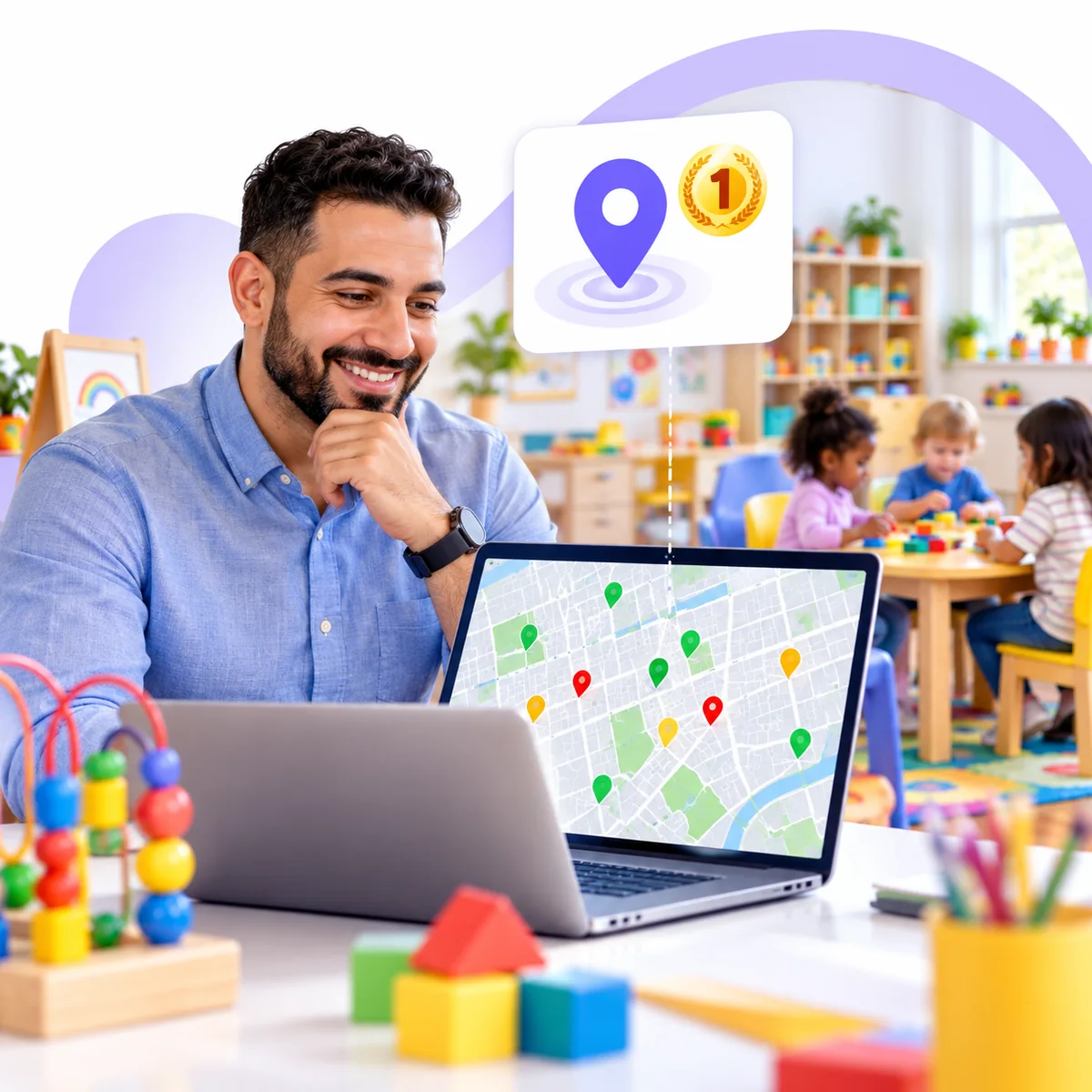 See Exactly Where You Rank for "daycare near me" on Every Block of Your City