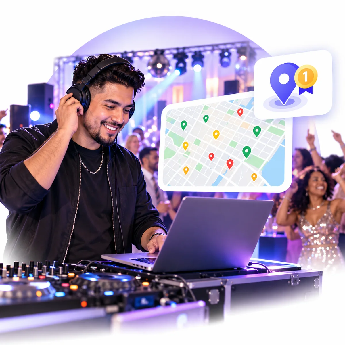 See Exactly Where You Rank for "dj near me" on Every Block of Your City