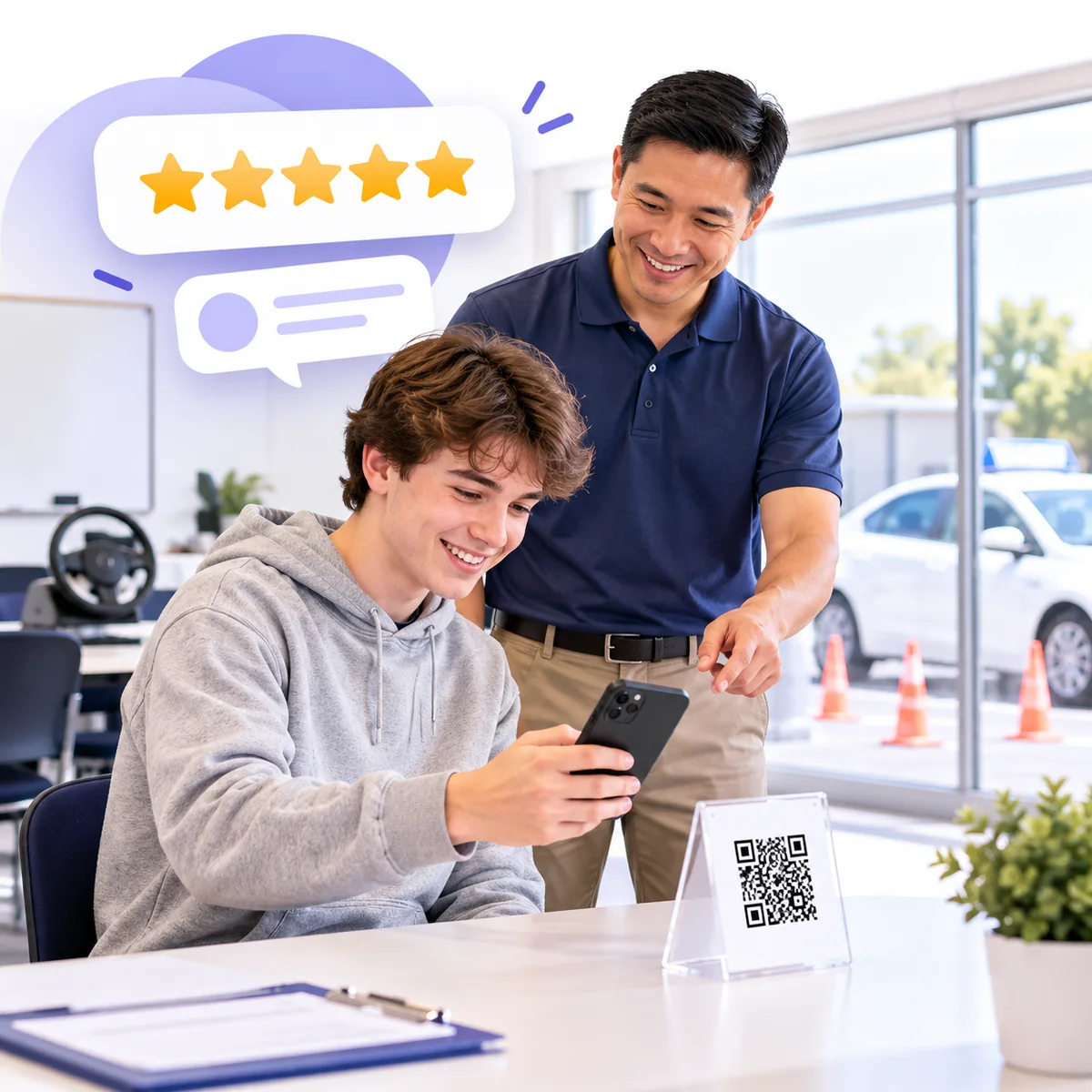 Earn More Five-Star Reviews and Reply to Every One, Without Chasing Students and Parents