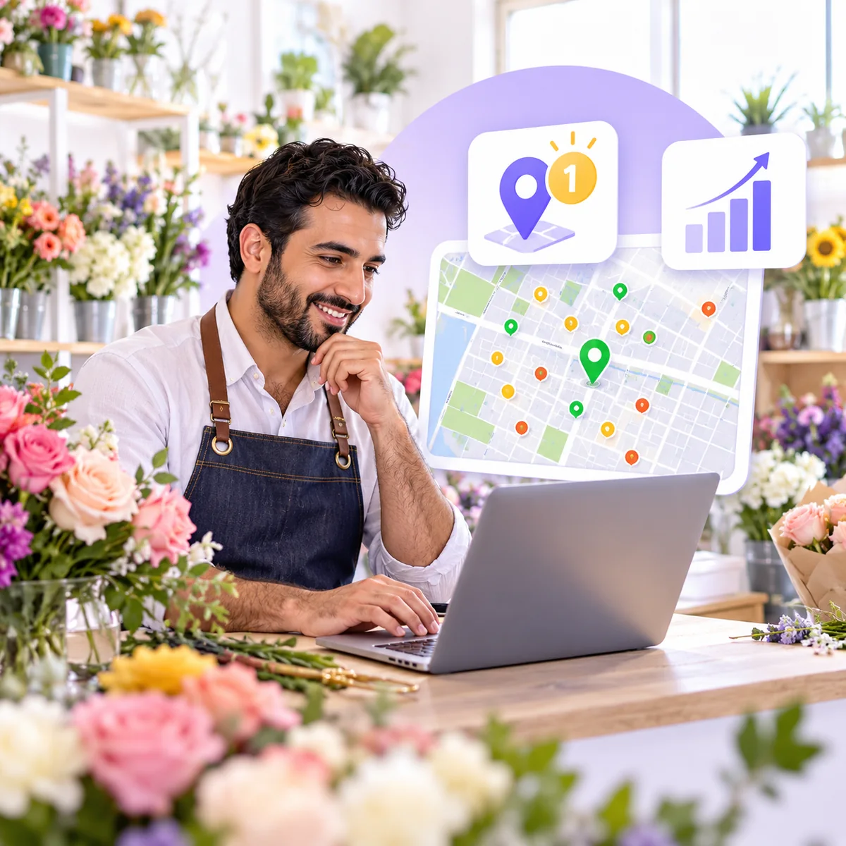 See Exactly Where You Rank for "florist near me" on Every Block of Your City