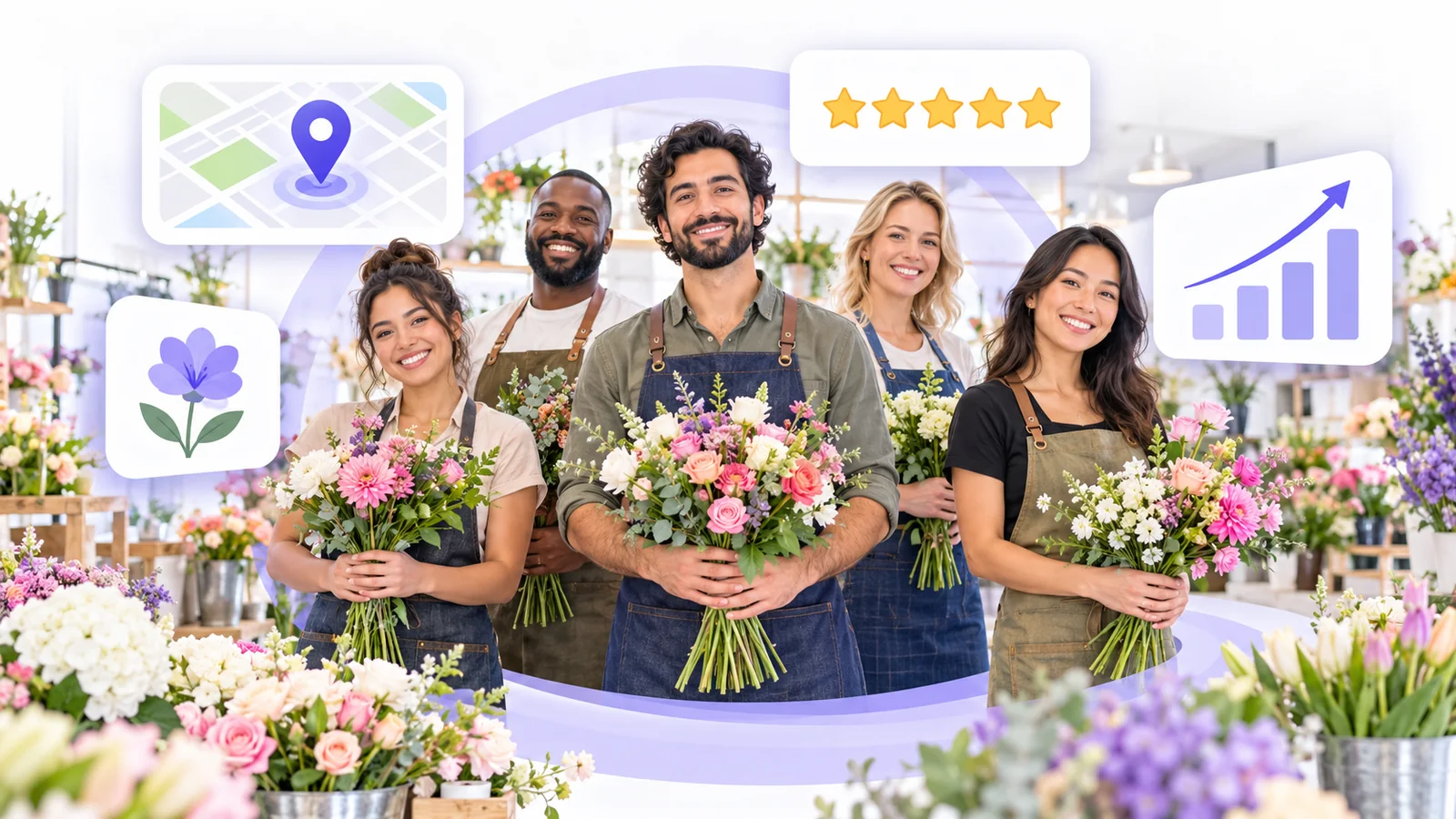 Florists and floral designers using Flento local SEO to rank on Google Maps