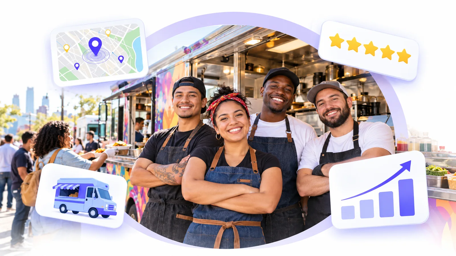 Food truck owner and cook using Flento local SEO to rank on Google Maps