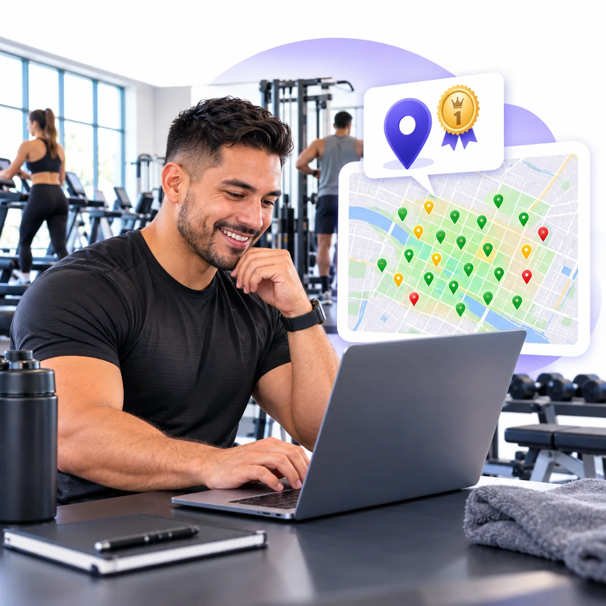 See Exactly Where You Rank for "gym near me" on Every Block of Your City