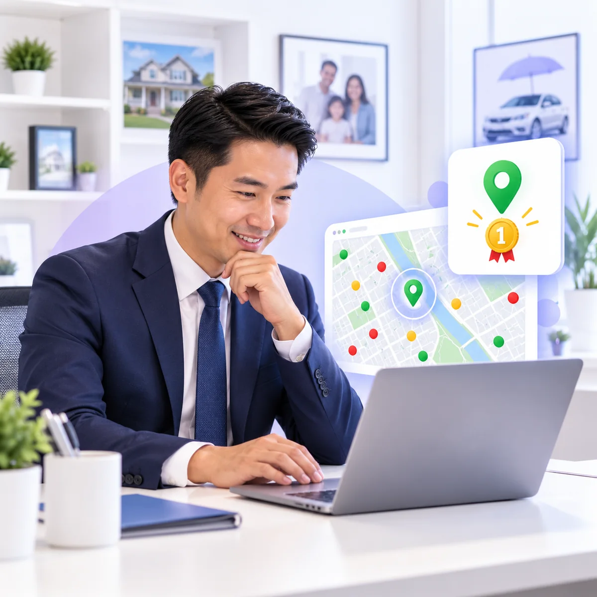 See Exactly Where You Rank for "insurance agent near me" on Every Block of Your City