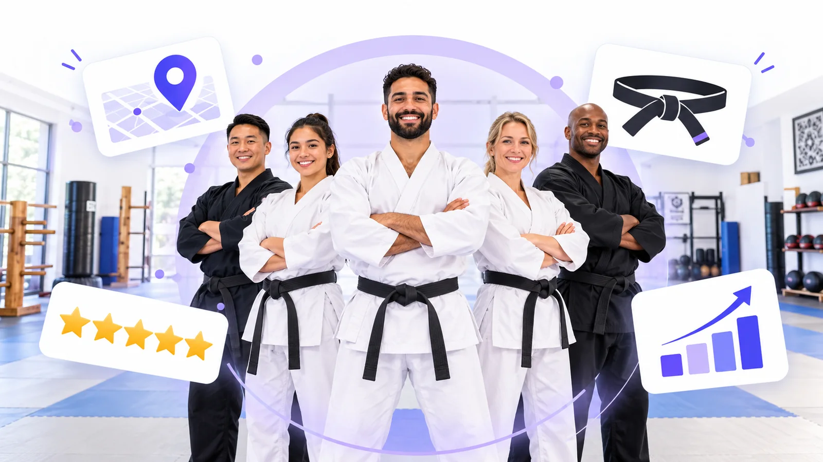 Martial arts instructors using Flento local SEO to rank on Google Maps