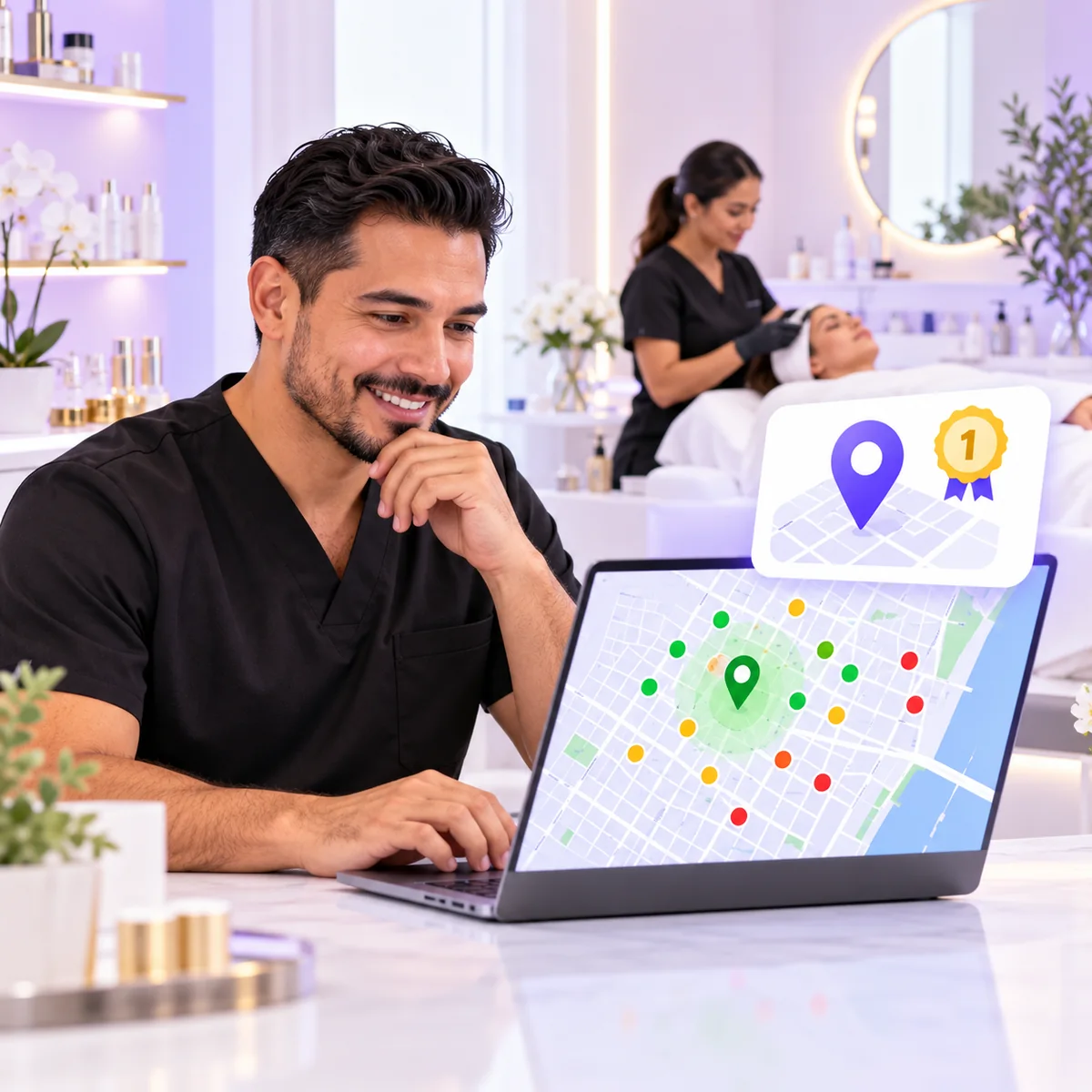 See Exactly Where You Rank for "med spa near me" on Every Block of Your City