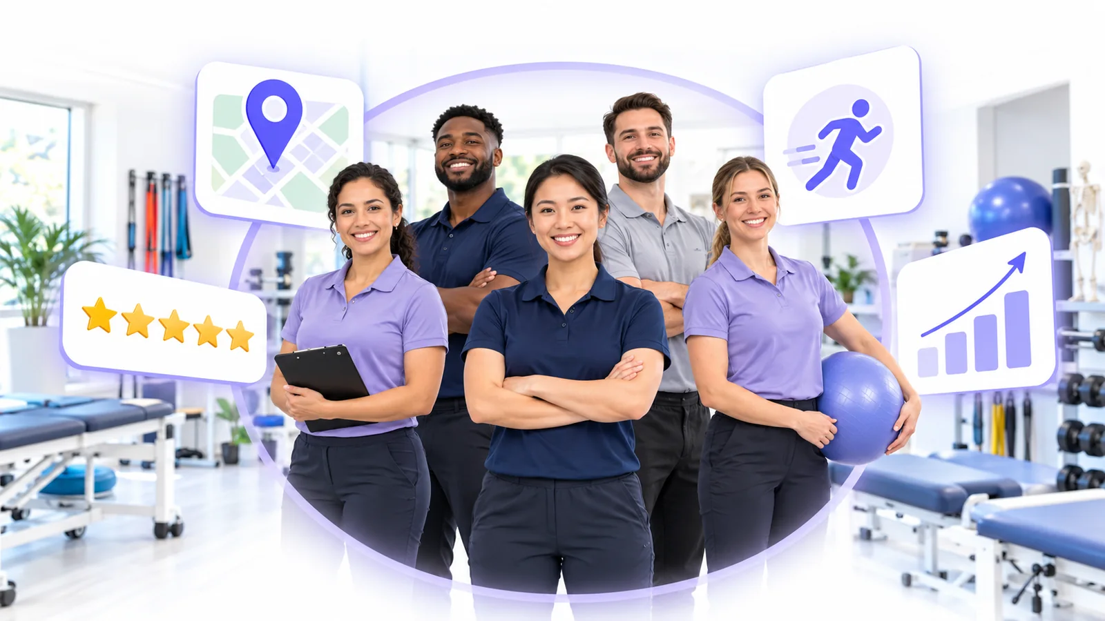 Physical therapist and assistants using Flento local SEO to rank on Google Maps