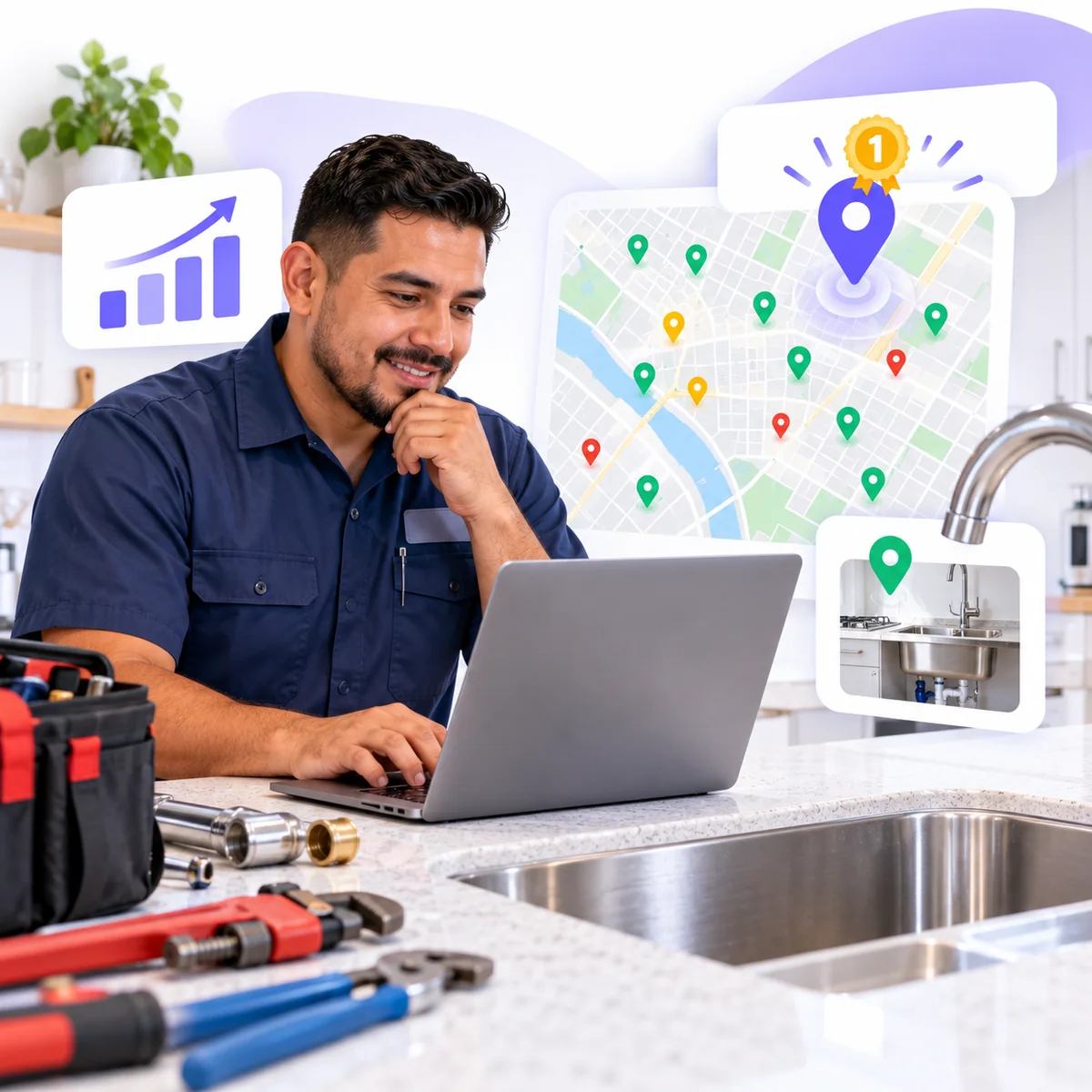 See Exactly Where You Rank for "plumber near me" on Every Block of Your City