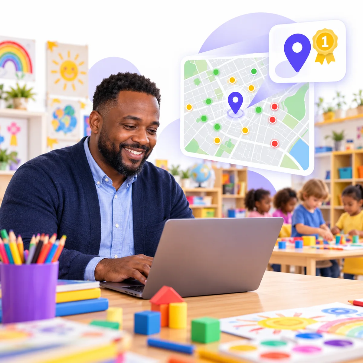 See Exactly Where You Rank for "preschool near me" on Every Block of Your City