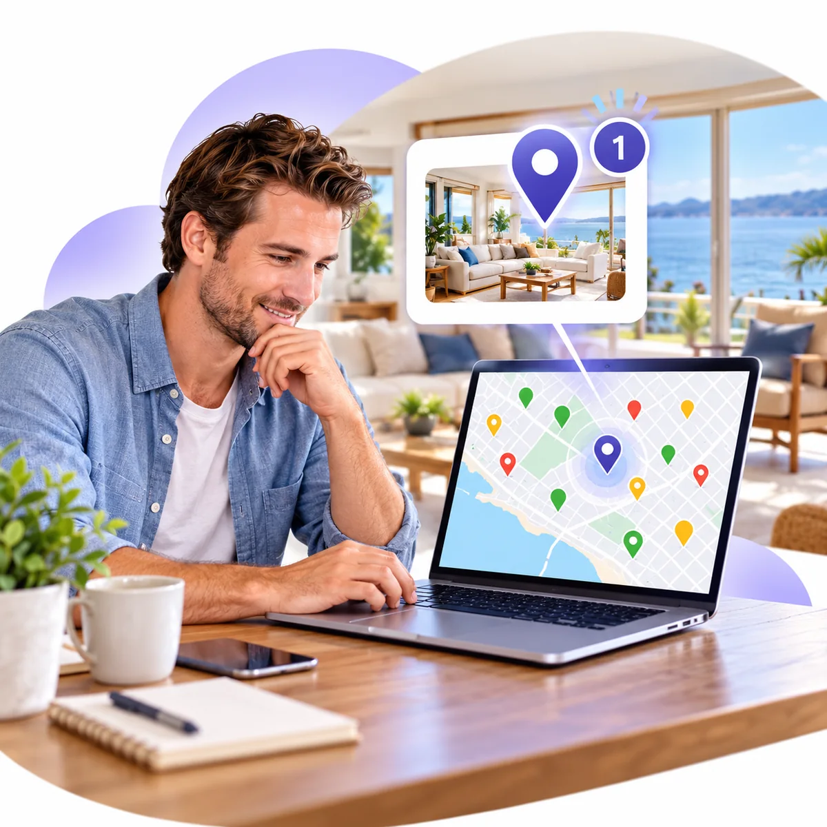 See Exactly Where You Rank for "vacation rentals near me" on Every Block of Your City